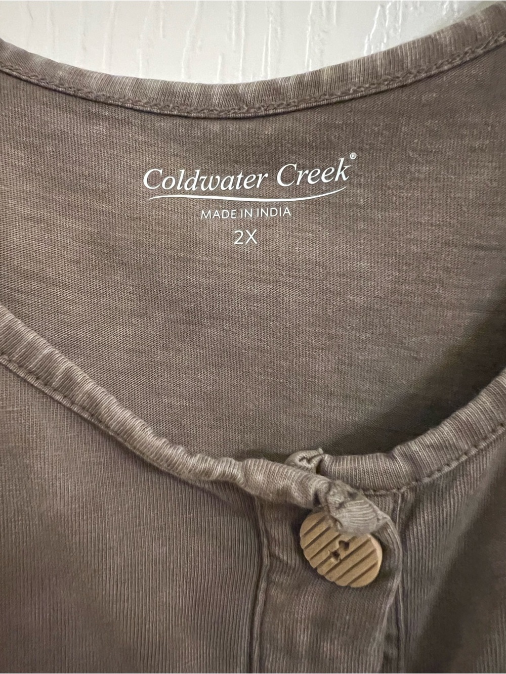 Coldwater Creek Sleeveless Button-Front Jumpsuit in Taupe - Picture 5 of 5